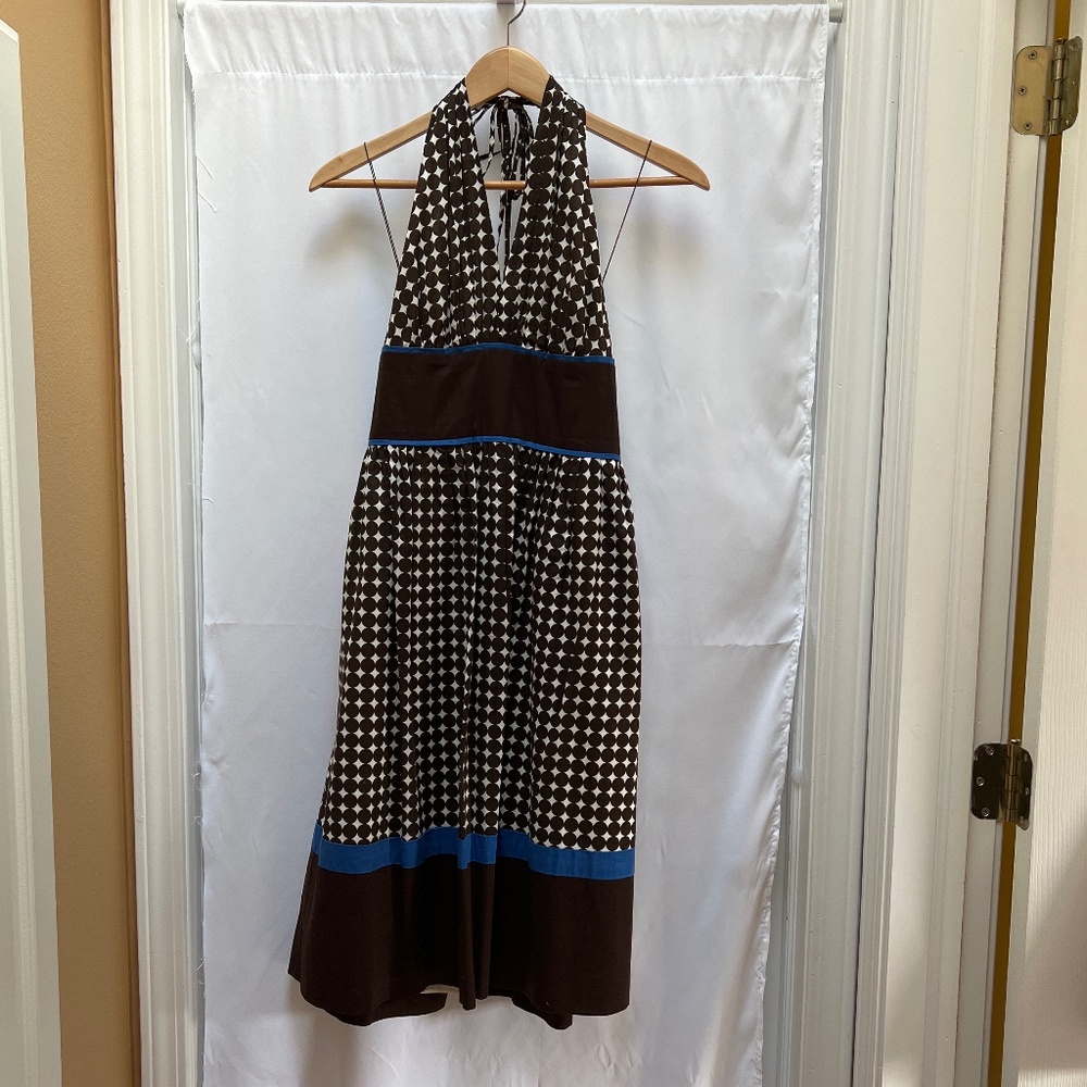Morgan McFeeters Brown Patterned Halter Sundress (12)